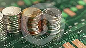 Cryptocurrency Stack on Chart.AI generated image