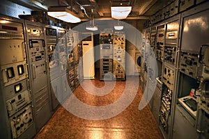 A cryptographic equipment on a board of USS Pueblo AGER-2. Pyongyang, DPRK - North Korea.