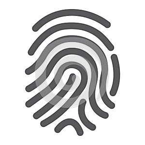 Cryptographic signature glyph icon, security