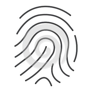 Cryptographic signature thin line icon, security