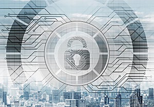 Cryptography and encryption algorithm concept