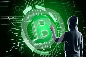 Cryptography and hacking concept