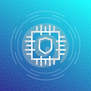 Cryptography vector icon