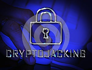 Cryptojacking Crypto Attack Digital Hijack 3d Illustration