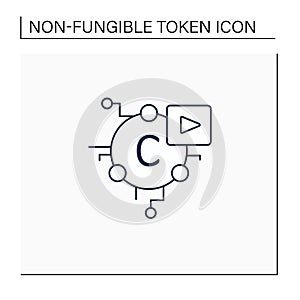 Cryptomedia line icon