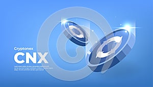 Cryptonex CNX coin cryptocurrency concept banner background
