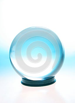 Crystal ball with blue