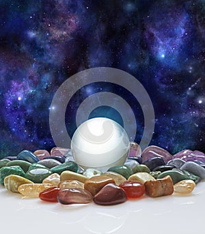 Crystal ball, healing crystals and the Universe