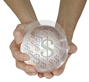 Crystal Ball predicting money in the future