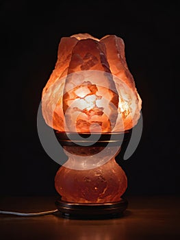 crystal ball with red light
