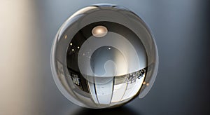 A crystal ball on a smooth,
