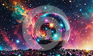crystal ball with star in the middle