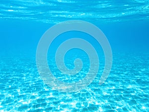 Crystal blue underwater background