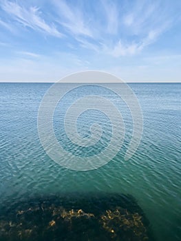 The crystal blue waters of Lake Erie - The Great Lakes - Cleveland, Ohio - USA