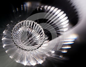 Crystal bowl with refractions photo