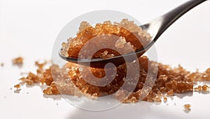 Crystal bowl of sweet turbinado sugar rocks generated by AI