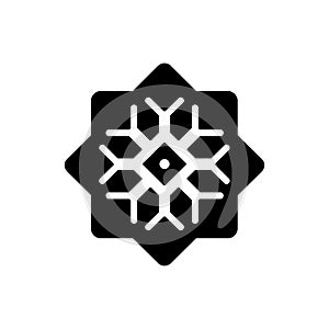 Crystal cascade snowflake icon