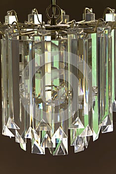 Crystal chandalier reflecting outside light