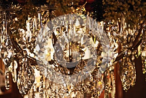 Crystal chandelier abstraction