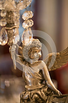 Crystal Chandelier and Angel