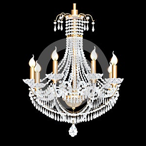 Of a crystal chandelier antique with pendants