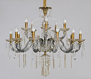 Crystal chandelier isolated
