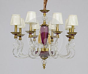 Crystal chandelier isolated