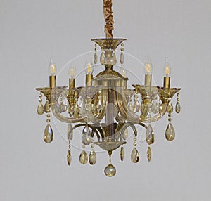 Crystal chandelier isolated