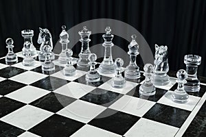 Crystal chess pieces