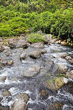 Crystal clear Blue Pools mountain water in  Phongn National Park - Kebang. Clean and pure spring water from mountain