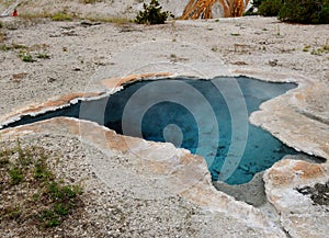 Crystal Clear Blue Star Spring At Upper Geyser Basin Yellowstone National Park