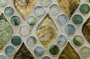 Crystal clear glass mosaic pattern