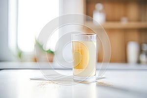 crystal-clear glass showcasing kombucha effervescence