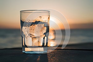 Crystal clear glass of water, hydration and refreshment captured