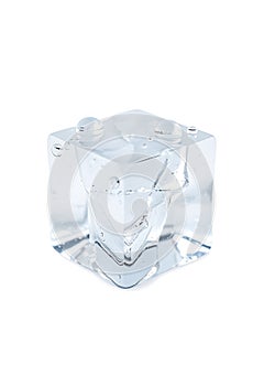 Crystal Clear Ice Cube: A Pristine, Minimalist Study in Light and Form