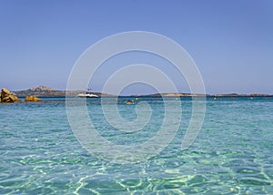 Crystal clear sea of the Costa Smeralda Olbia-Tempio, Sardinia, Italy photo