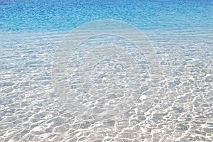 Crystal clear sea water