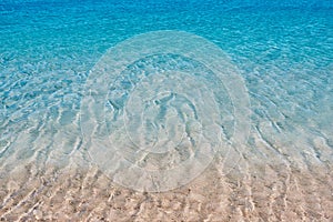 Crystal clear sea water Travel to Red sea, Egypt, blue turquoise Caribbean ocean