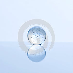 Crystal Clear Sphere with Perfect Reflection