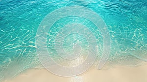 Crystal Clear Tropical Water Shimmering on Sandy Beach