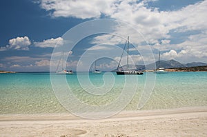 Crystal clear turquoise water beach