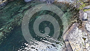 Crystal clear water of a bay in Caithness, Scotland