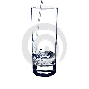 Crystal clear water in glass