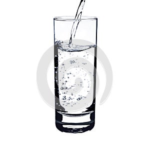 Crystal clear water in glass