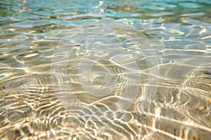 Crystal Clear Water Texture, Serene Nature Background