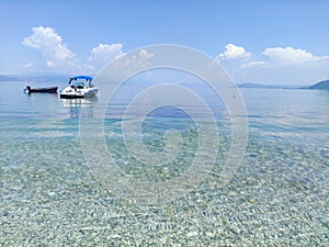 The crystal clear waters of Lake Ohrid