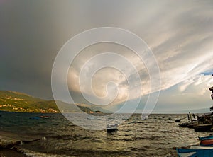 The crystal clear waters of Lake Ohrid