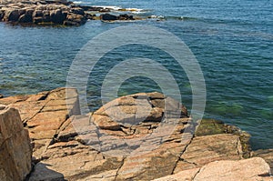 The crystal clear waters of Northern Maine Schoodic Bay and the