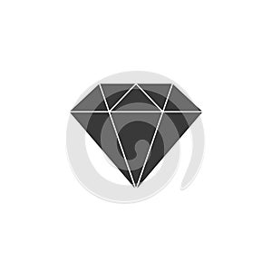 Crystal diamond shape illustration.