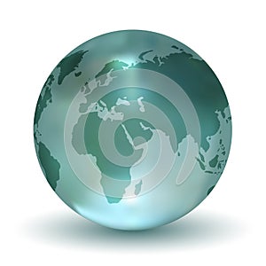 Crystal Earth Globe